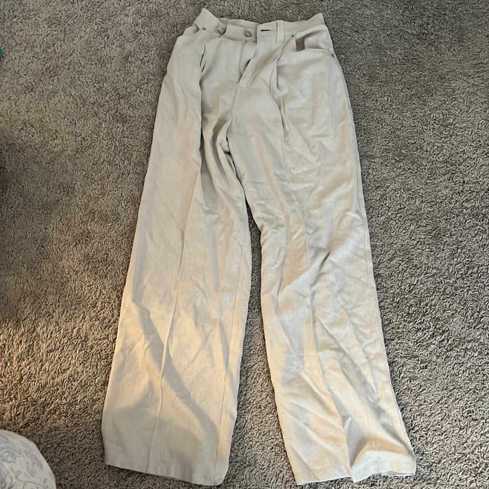 Beige linen ASOS pant. Flowy
